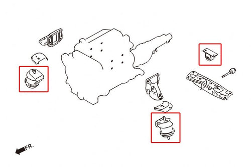 Nissan 350Z Motor- / Getriebelager - Hardrace