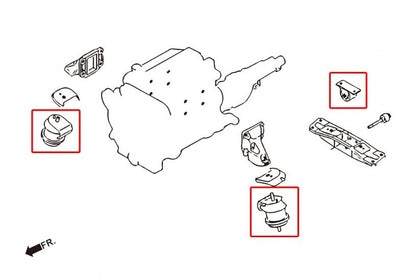 Nissan 350Z Motor- / Getriebelager - Hardrace