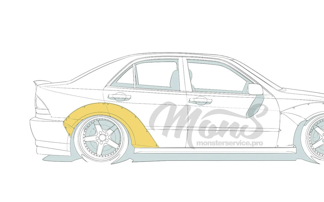Fenderflares hinten +30mm Lexus IS / Toyota Altezza