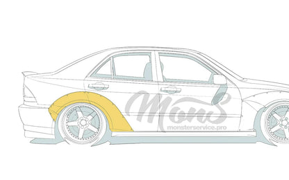 Fenderflares hinten +50mm Lexus IS Toyota Altezza