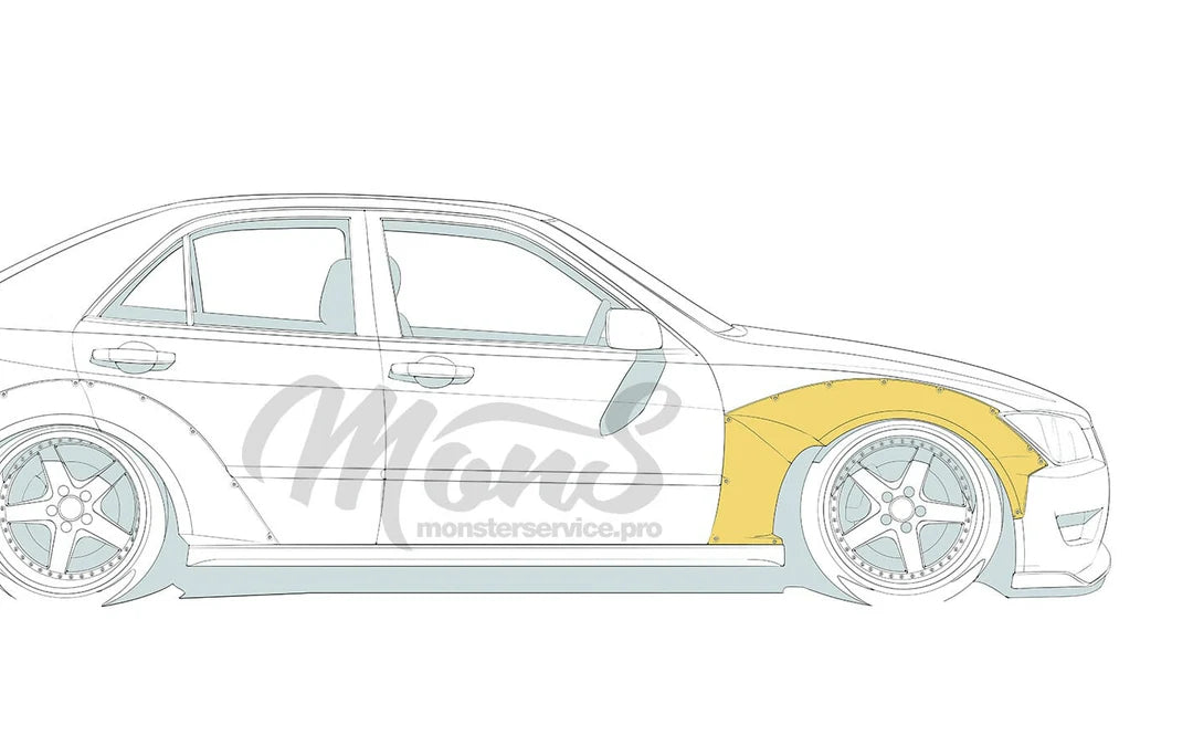 Fenderflares vorne +40mm Lexus IS / Toyota Altezza
