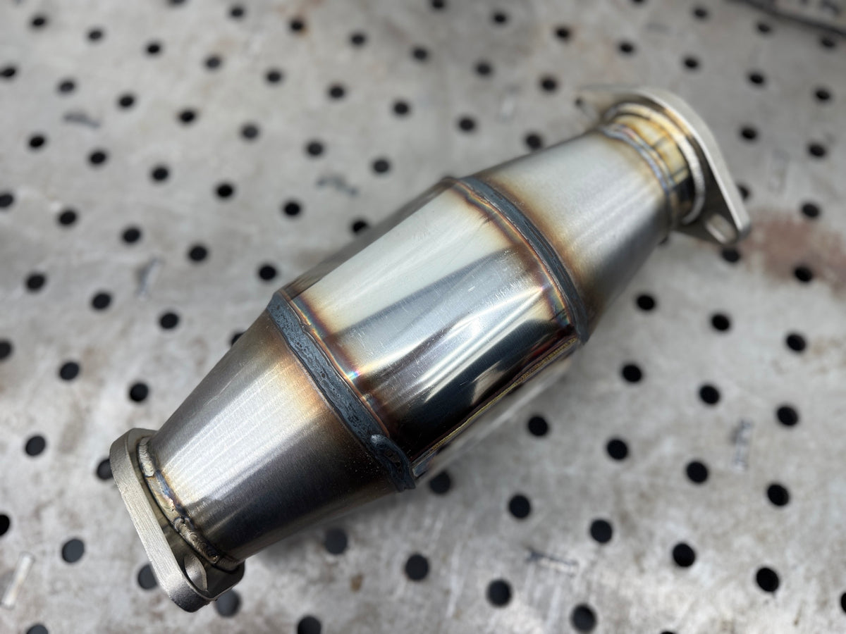 200-cell sports catalytic converter with e-mark - registrable - 127mm Euro3/4