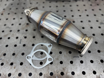 200-cell sports catalytic converter with e-mark - registrable - 127mm Euro3/4