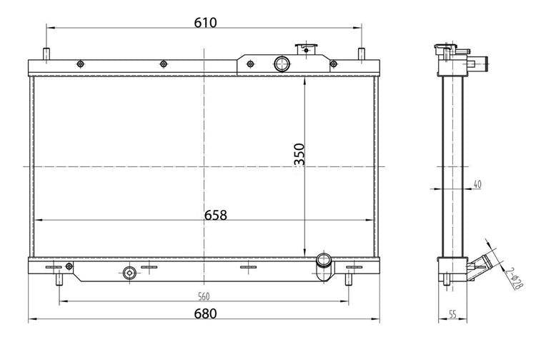 Honda Civic D17 - Alu Wasserkühler