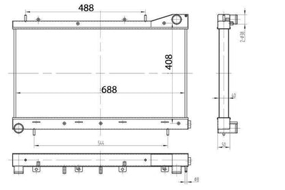Subaru Forester GF SF - Alu Wasserkühler