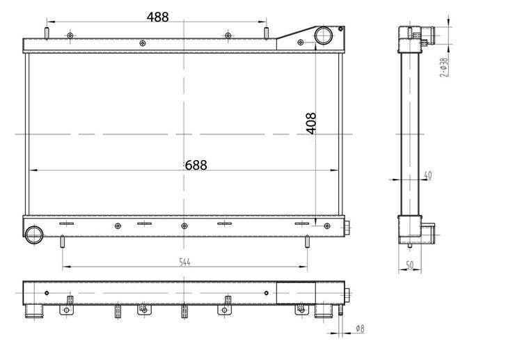 Subaru GF SF - Alu Wasserkühler