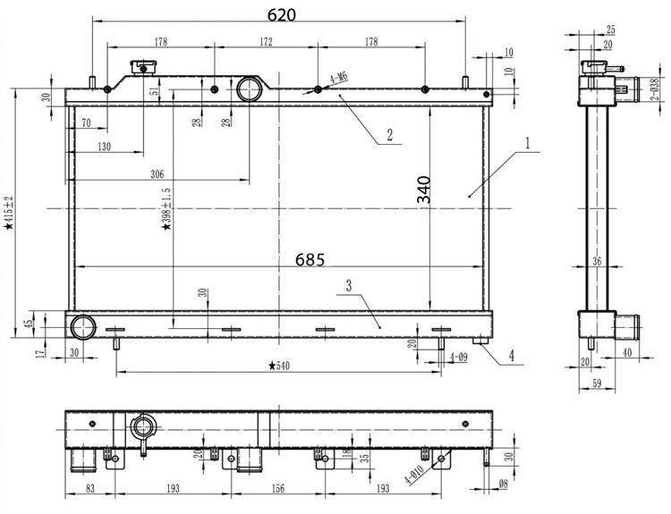 Subaru Impreza GDA/GDB WRX - Alu Wasserkühler