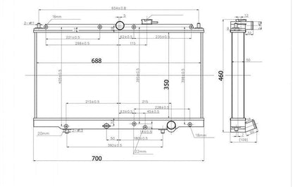 Honda Prelude - Alu Wasserkühler
