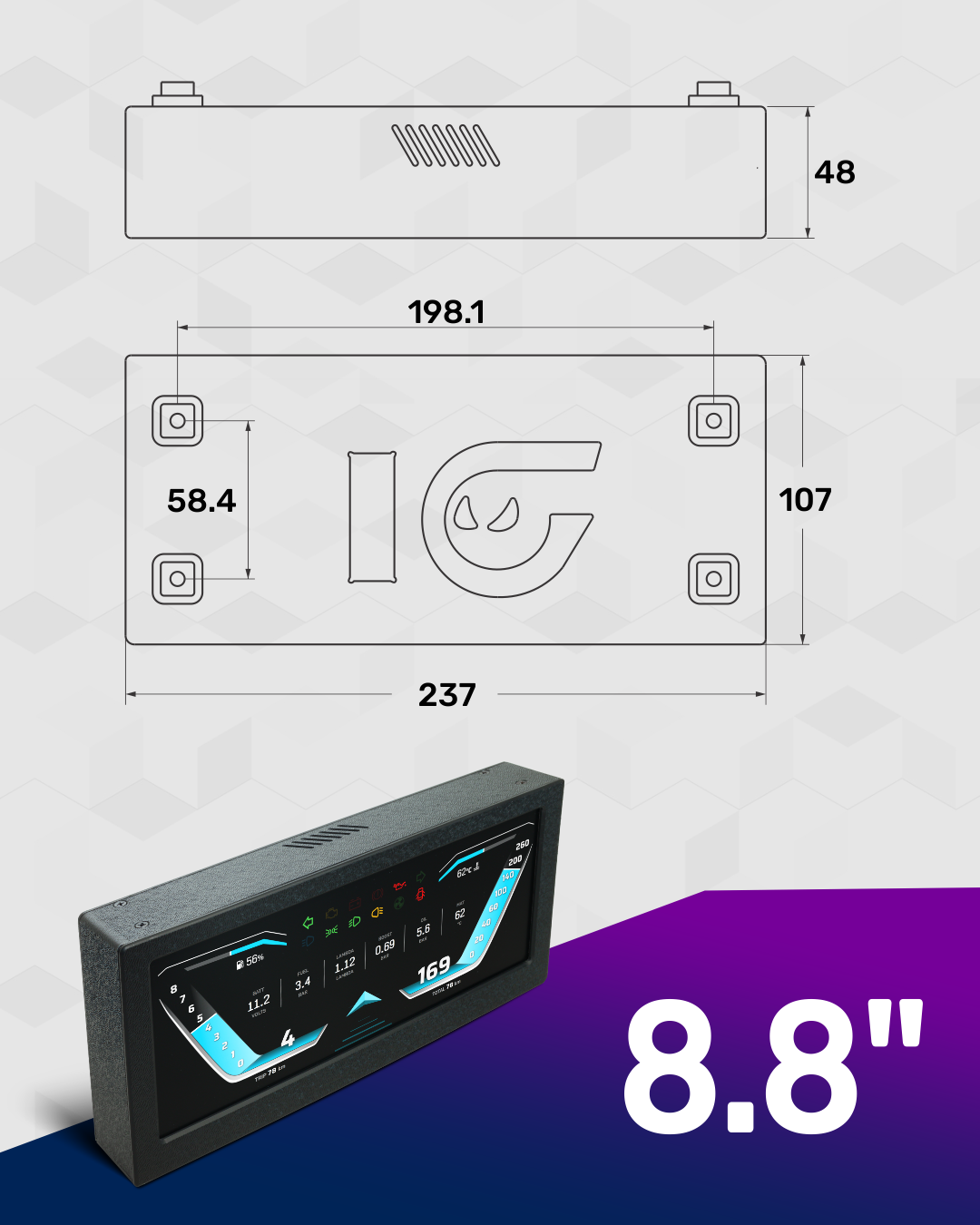 Ghostdash - universales, digitales Tacho - 12.3"