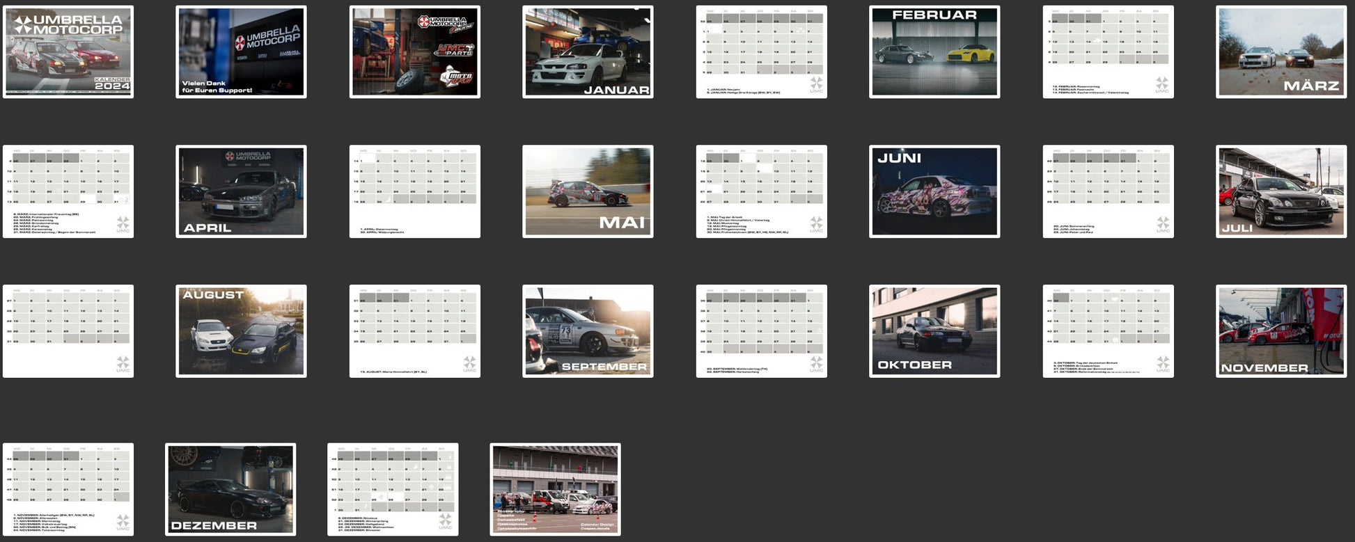 UMC Fotokalender 2024 - UMC-Parts.de